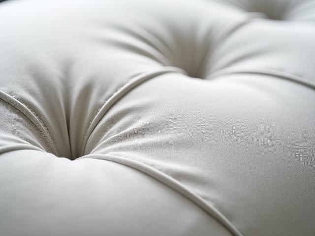 Detail of the 'Taipei Serenity' sofa fabric and stitching